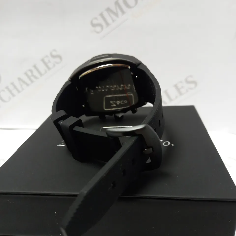 ZIHLMANN & CO TRIPLE DIAL STUD RUBBER STRAP WATCH