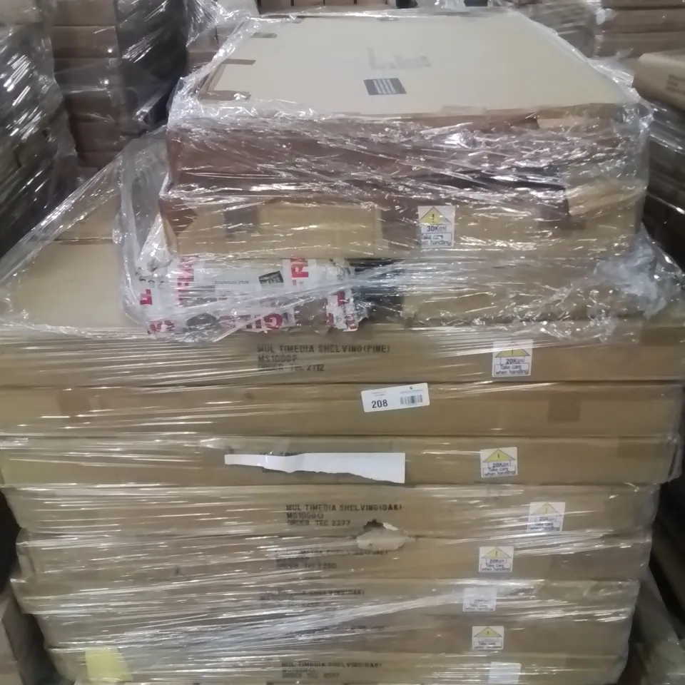 PALLET CONTAINING LARGE QUANTITY OF LOUVRE MULTIMEDIA UNIT -BEECH-