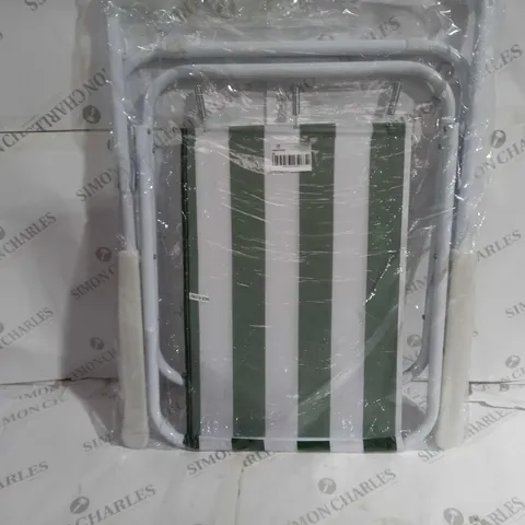 GREENHAVEN FOLDING GARDEN CHAIR IN GREEN/WHITE