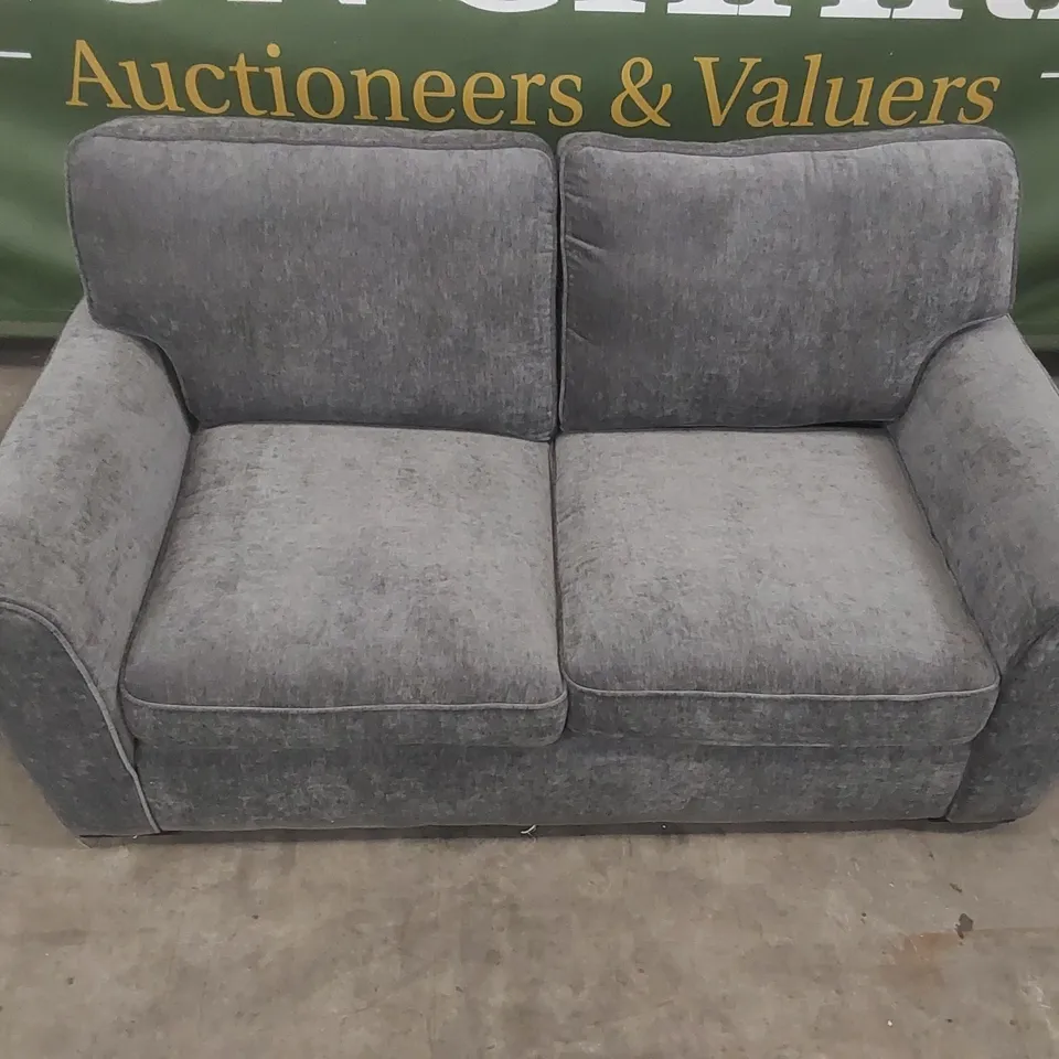 QUALITY DESIGNER MANHATTEN 3 SEATER FABRIC UPHOLSTERED SOFA - CHARCOAL