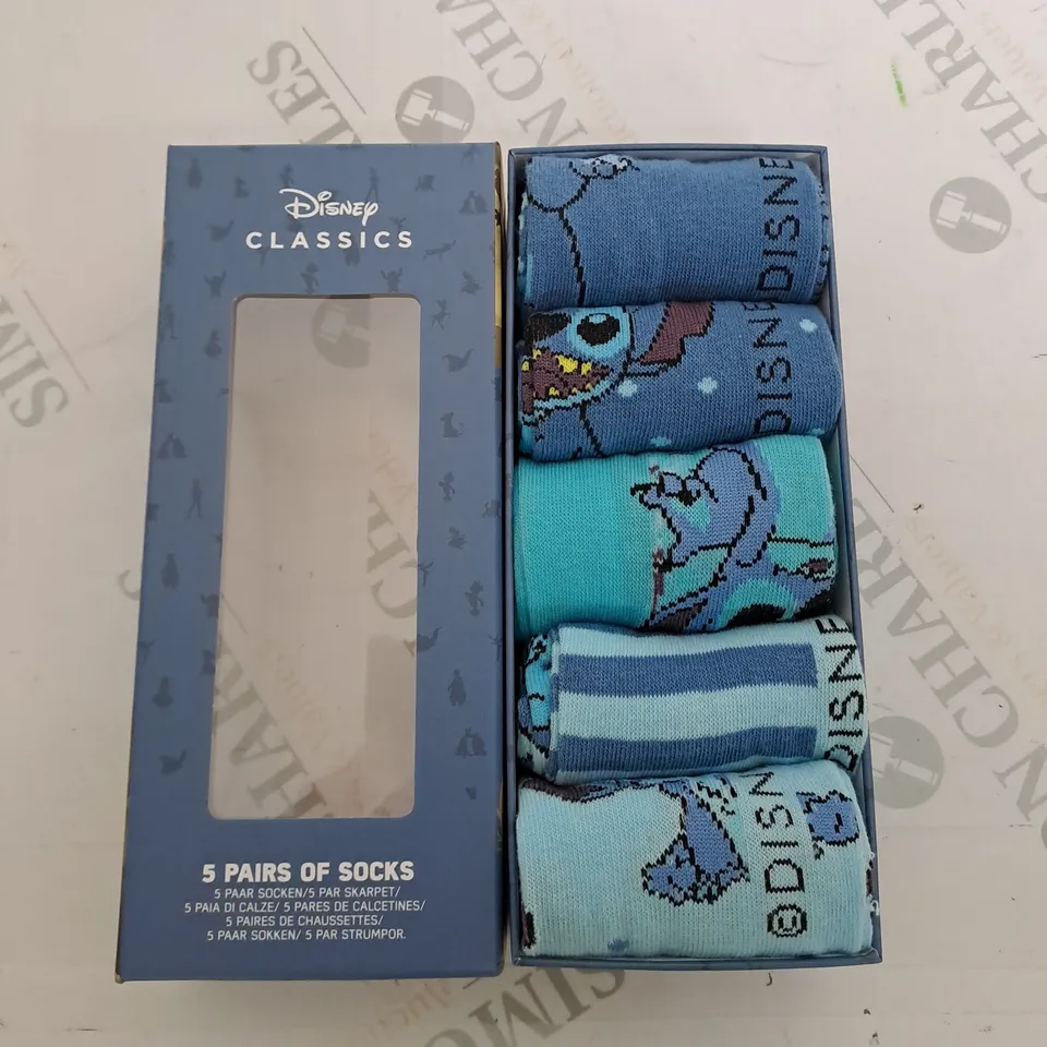 BOXED DISNEY CLASSICS 5 PAIRS OF SOCKS - 4-7