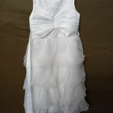 WHITE OCCASIONAL DRESS - 9/10 YRS
