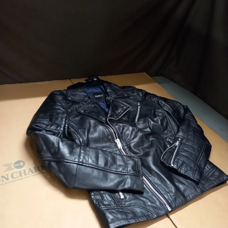 BARNEYS ORIGINAL LEATHER JACKET SIZE SMALL