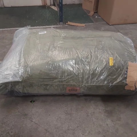 BAGGEDSLUMBERDOWN PAWS FOR SLUMBER RAISED PADDED PET BED