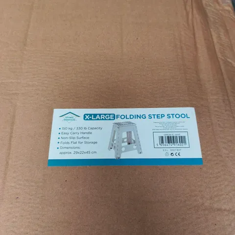 X-LARGE FOLDING STEP STOOL – 150 KG CAPACITY, BOXED