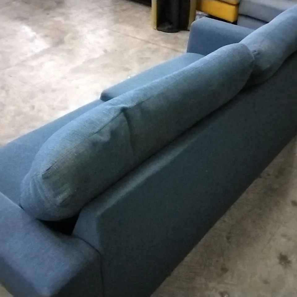 QUALITY DESIGNER NAVY BLUE FABRIC 2 SEATER SOFA