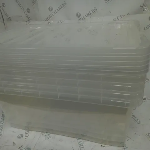 5 TRASNPARENT STYORAGE TUBS