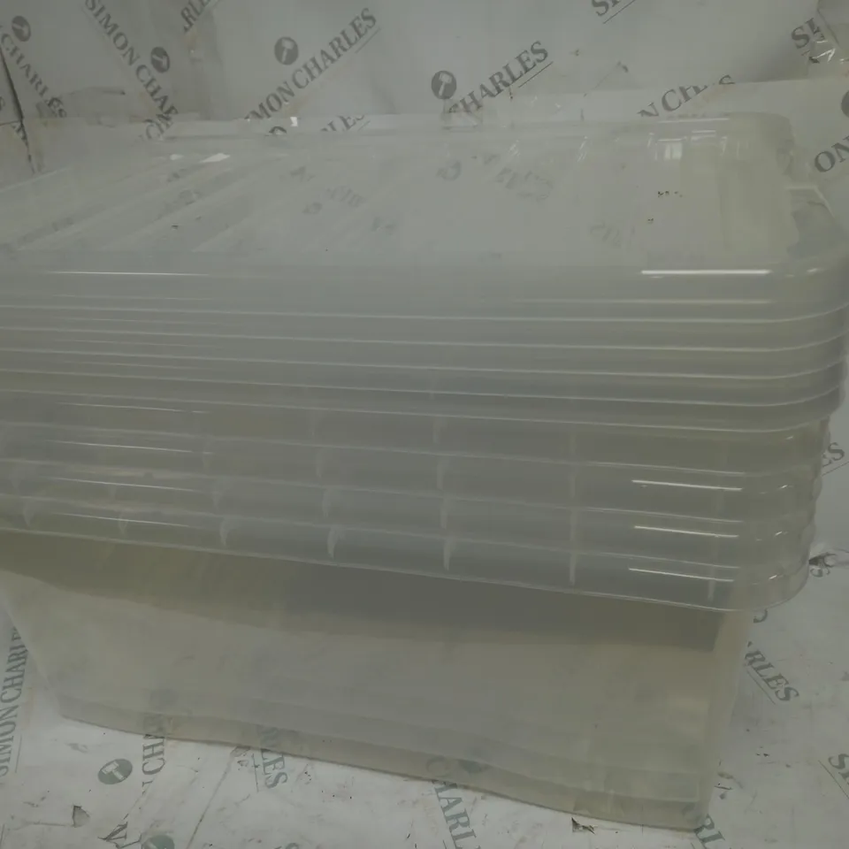 5 TRASNPARENT STYORAGE TUBS