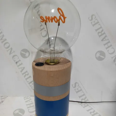 BUNDLEBERRY BY AMANDA HOLDEN NEON HOME LAMP WITH WOODEN BASE