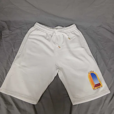 CASABLANCA TENNIS CLUB WHITE SHORTS – SIZE S (CASABLANCA LABEL)
