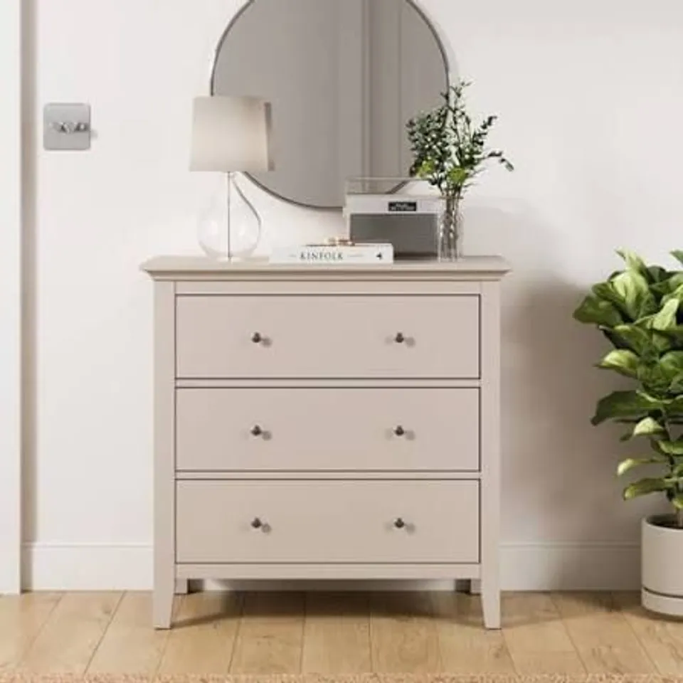 BOXED LYNTON 3 DRAWER CHEST - NATURAL (1 BOX)