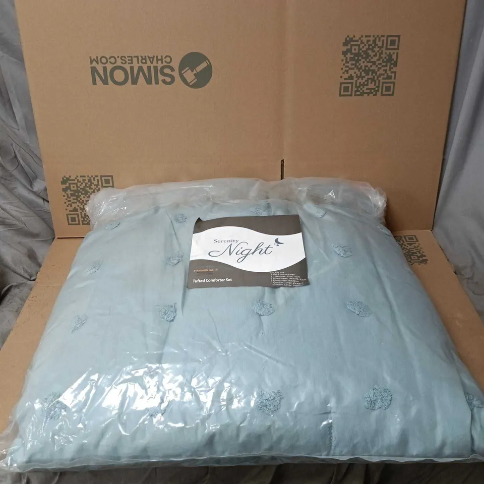 SERENITY NIGHT TUFTED COMFORTER 6 PIECE SET DOUBLE SIZE