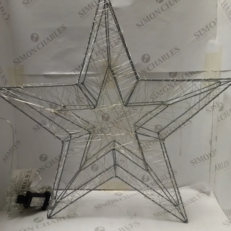 JOHN LEWIS ICE & PURE WHITE LED SILVER WIRE STAR LIGHT 