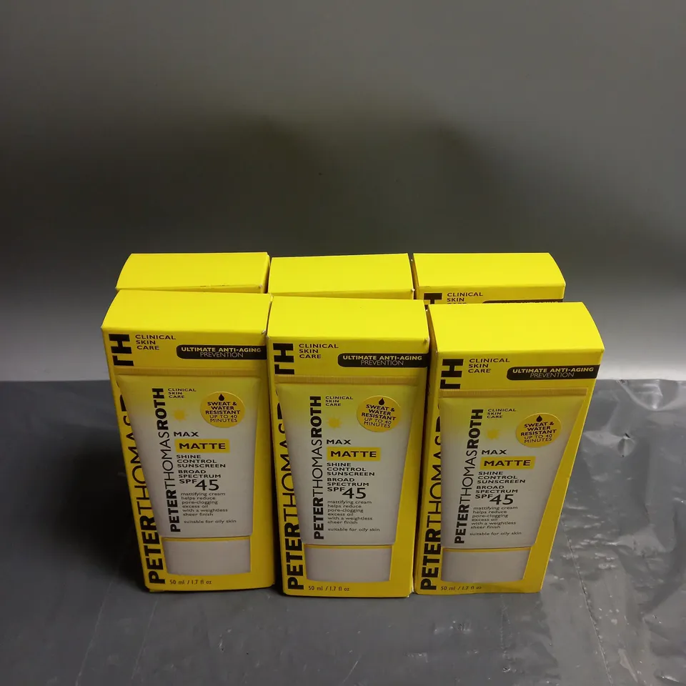APPROXIMATELY 5 ASSORTED COSMETICS AND BEAUTY ITEMS TO INCLUDE PETER THOMAS ROTH MAX MATTE BROAD SPECTRUM SPF 45 SUNCREEN