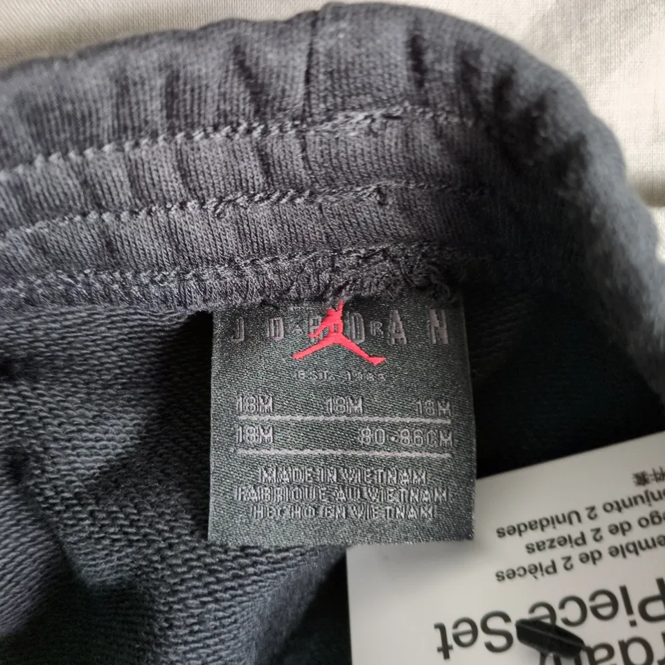 JORDAN KIDS' SHORTS – BLACK WITH TURQUOISE PANELS, 18M (UK 12-18M)