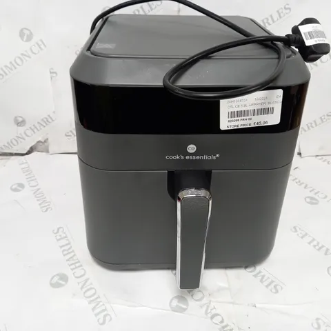 BOXED COOK'S ESSENTIALS 5.8L AIR FRYER, SLATE GREY