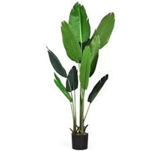 COSTWAY TROPICAL PALM TREE ARTIFICIAL PLANT IN POT 5.2FT