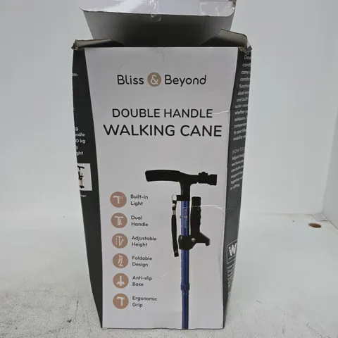 BLISS & BEYOND DOUBLE-HANDLE WALKING CANE