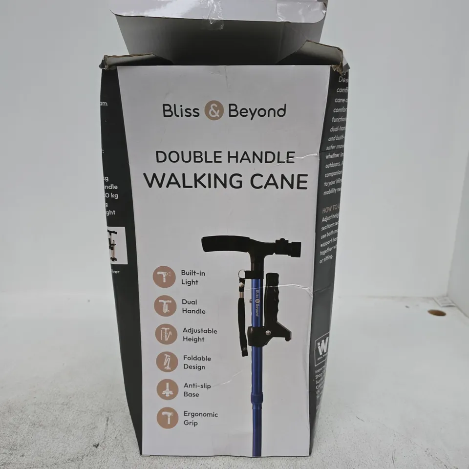 BLISS & BEYOND DOUBLE-HANDLE WALKING CANE