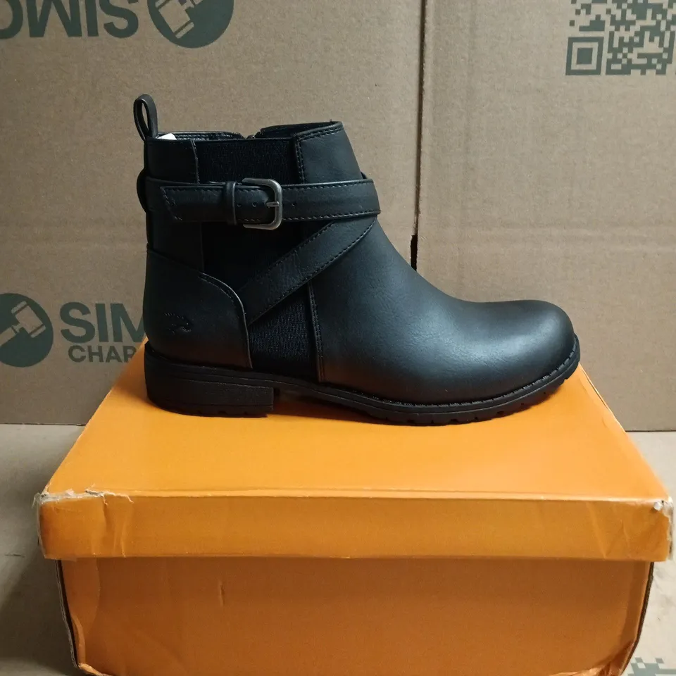 ROCKET DOG WOMEN'S BLACK PU ANKLE BOOTS – UK 5 (EU 38)