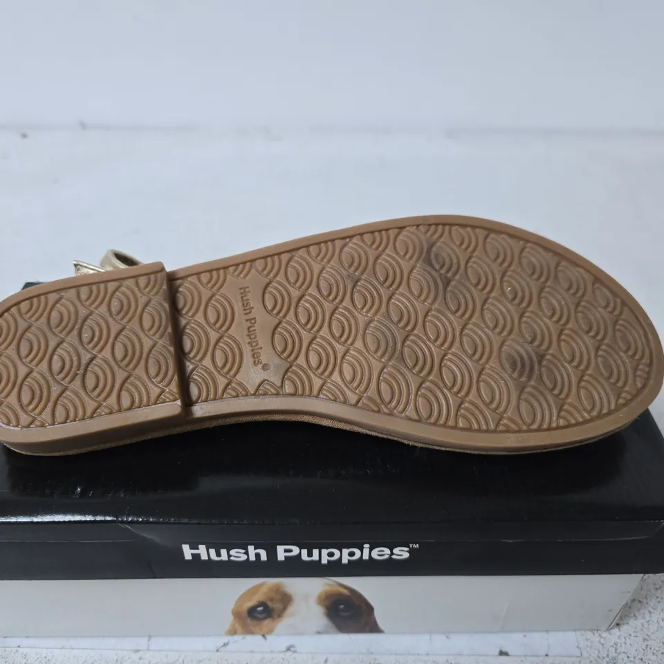 HUSH PUPPIES WOMENS HOPE FIT SANDALS GOLD UK 7 BOXED