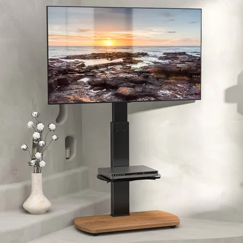 BOXED FLOOR PEDESTAL TV FLOOR STAND - OAK/BLACK (1 BOX)