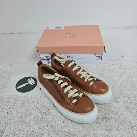MODA IN PELLE AMELIAN TAN LEATHER TRAINERS – UK 6 (EU 39)