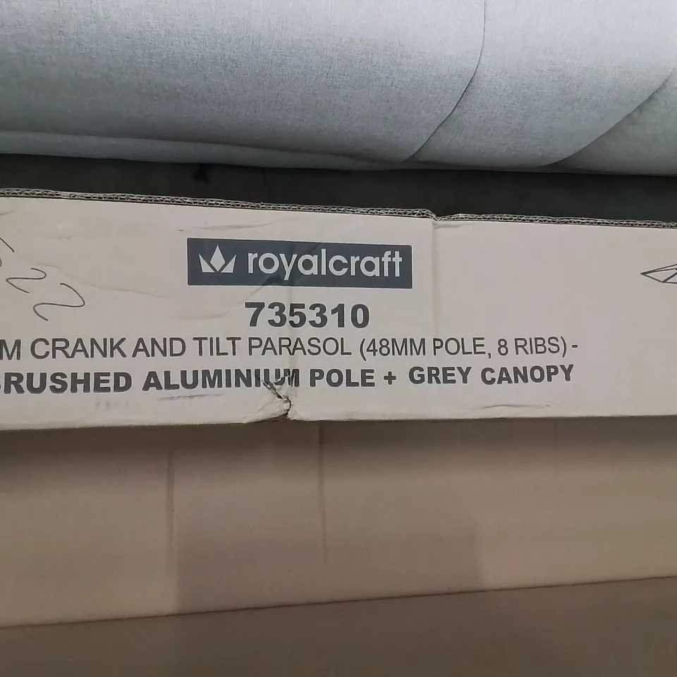 BOXED ROYALCRAFT 3M CRANK AND TILT PARASOL  -GREY-