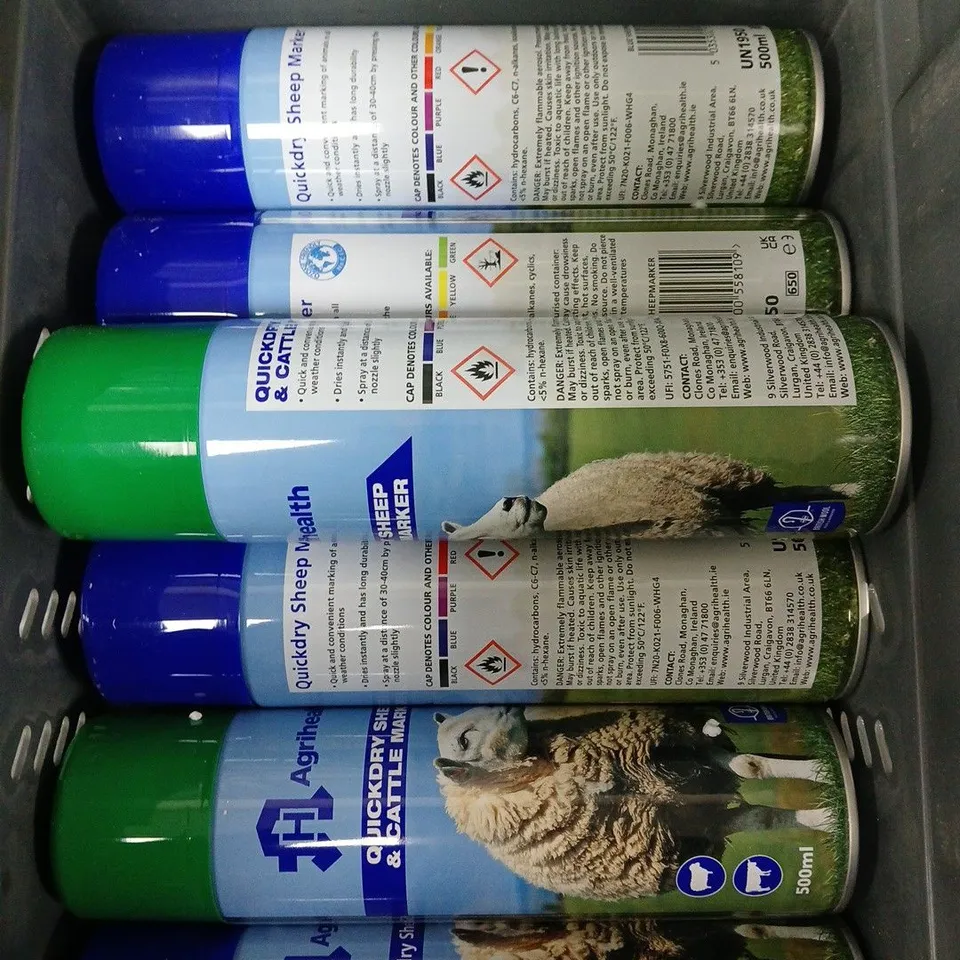10 X AGRIHEALTH QUICKDRY CATTLE MARKER - COLLECTION ONLY 