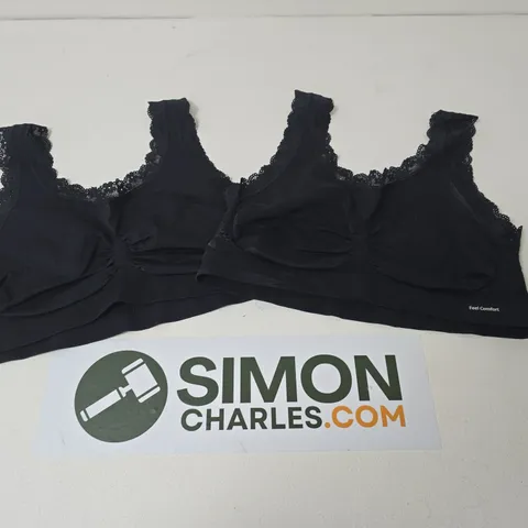 BONPRIX PACK OF 2 SEAMLESS BRALETTES BLACK SIZE XL
