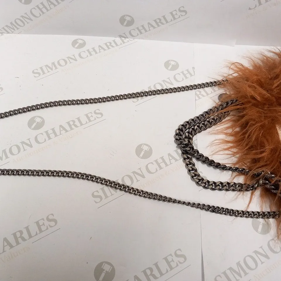 STELLA MCCARTNEY CAMEL MINI TOTE BAG WITH FUR FREE FUR