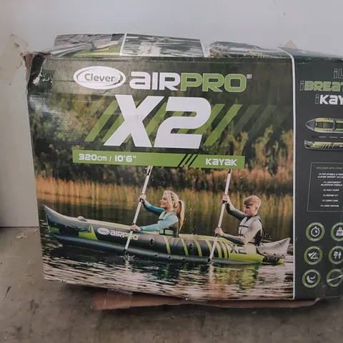 BOXED CLEVER AIRPRO X2 10'6" 2 PERSON INFLATABLE KAYAK (1 BOX)