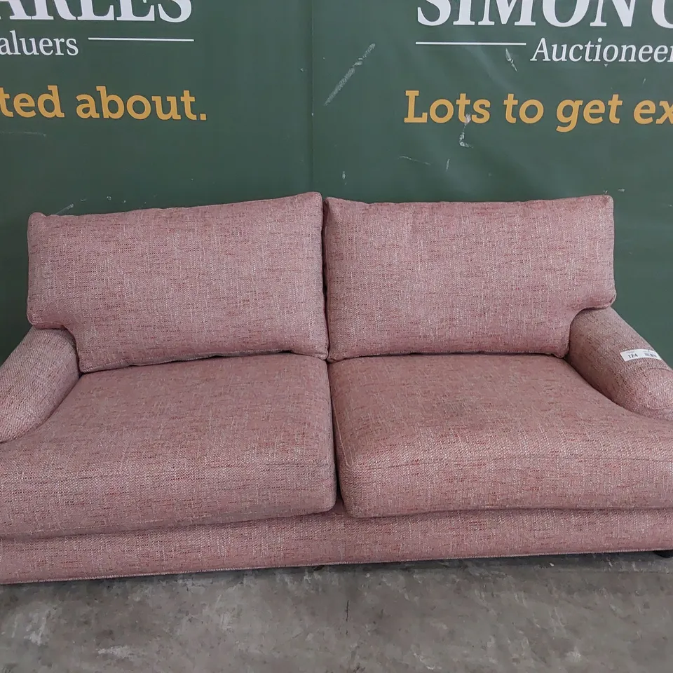 QUALITY BRITISH DESIGNER LOUNGE Co. THREE SEATER SOFA ROSE PINK FABRIC 
