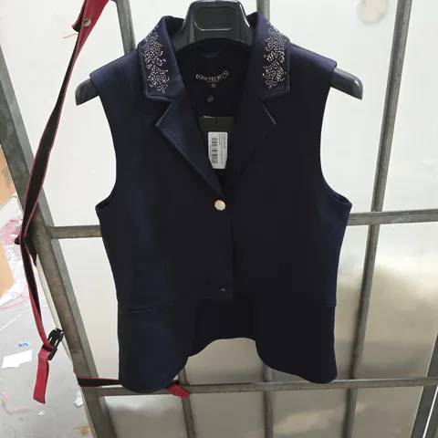 EQUETECH CRYSTAL SHOWERPROOF DRESSAGE WAISTCOAT – NAVY, SIZE 36