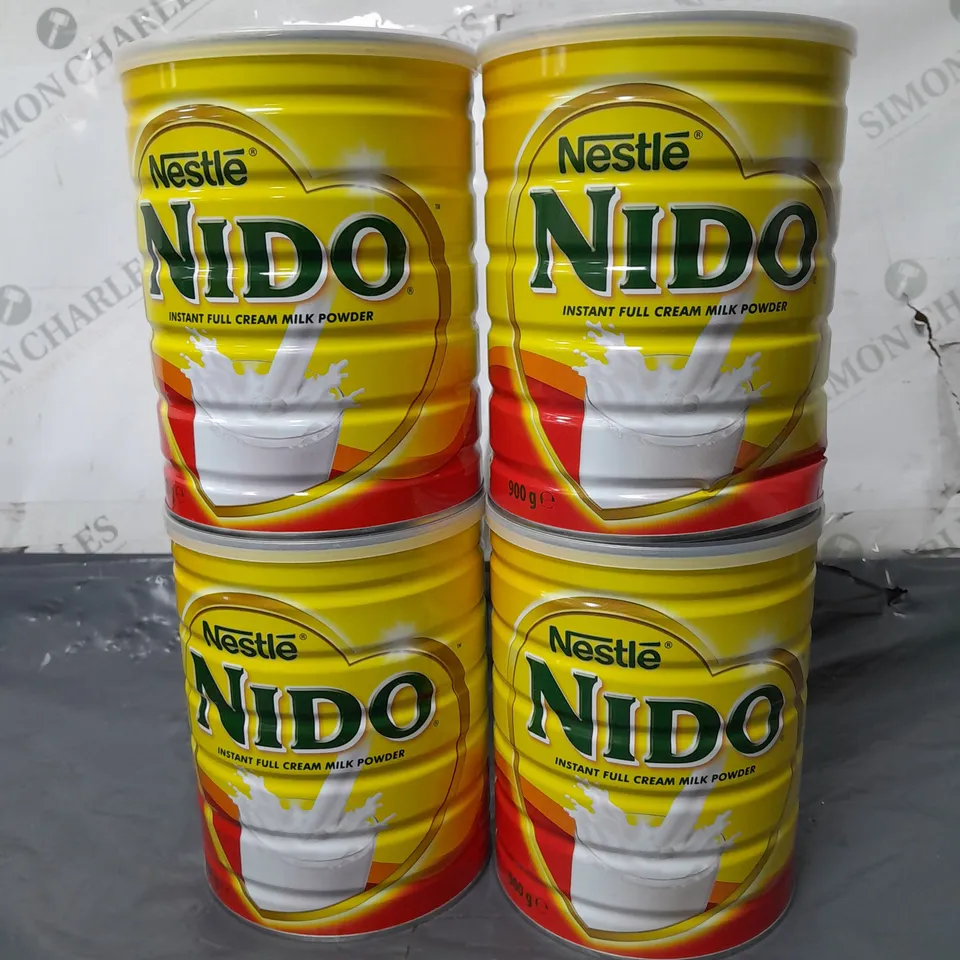 LOT OF 4 NESTLE 900G NIDO INSTANT FULL CREAM MILK POWDER