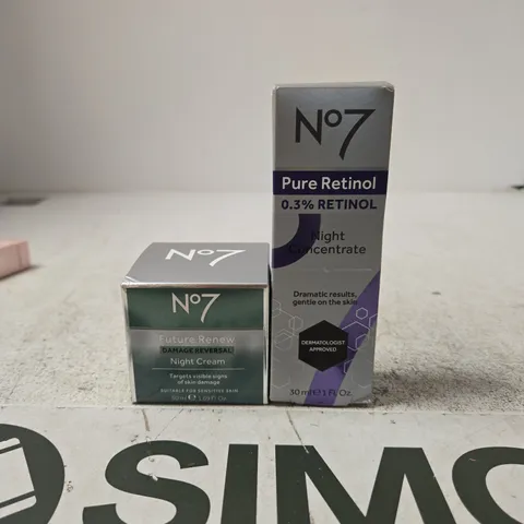 NO7 PURE RETINOL NIGHT CONCENTRATE 0.3% (30ML) + NO7 FUTURE RENEW NIGHT CREAM (50ML) β PAIRED SKINCARE DUO