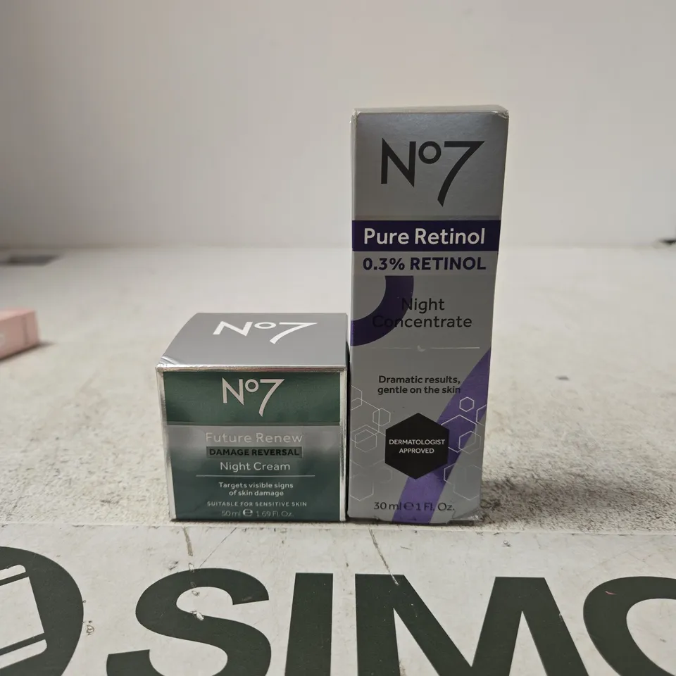 NO7 PURE RETINOL NIGHT CONCENTRATE 0.3% (30ML) + NO7 FUTURE RENEW NIGHT CREAM (50ML) – PAIRED SKINCARE DUO