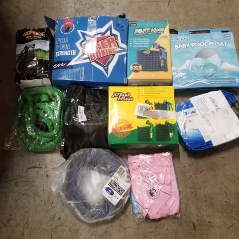 PALLET CONTAINING ASSORTED GARDEN HOSES & INFLATABLES