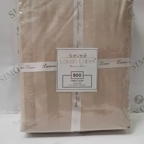BRAND NEW LAVISH LABEL 800 THREAD COUNT COTTON RICH KINGSIZE DUVET COVER SET