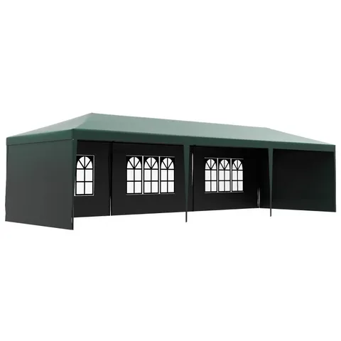 BOXED OUTSUNNY GARDEN GAZEBO MARQUEE PARTY WEDDING TENT CANOPY (9M X 3M) - GREEN (1 BOX)