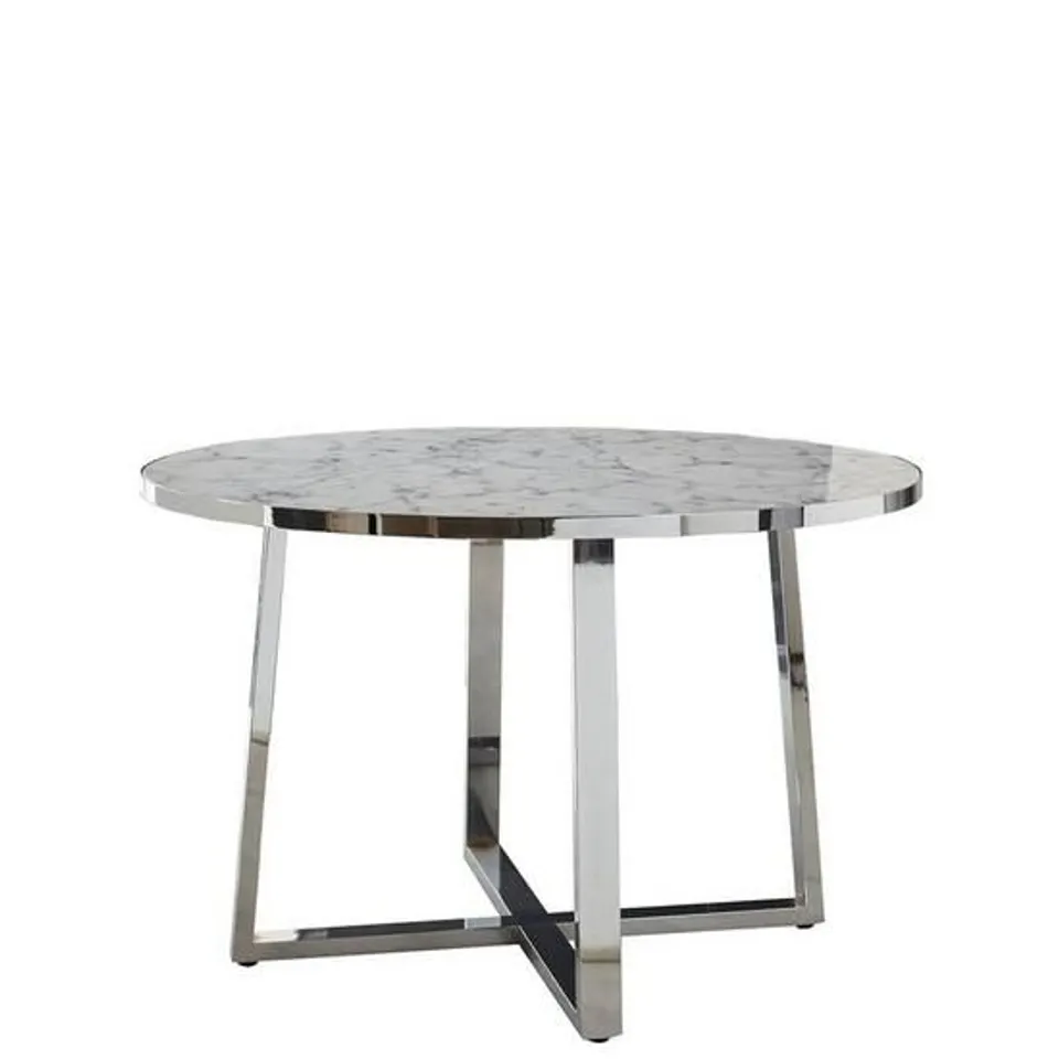 BOXED GRADE 1 IVY MARBLE EFFECT CIRCLE DINING TABLE  RRP £799