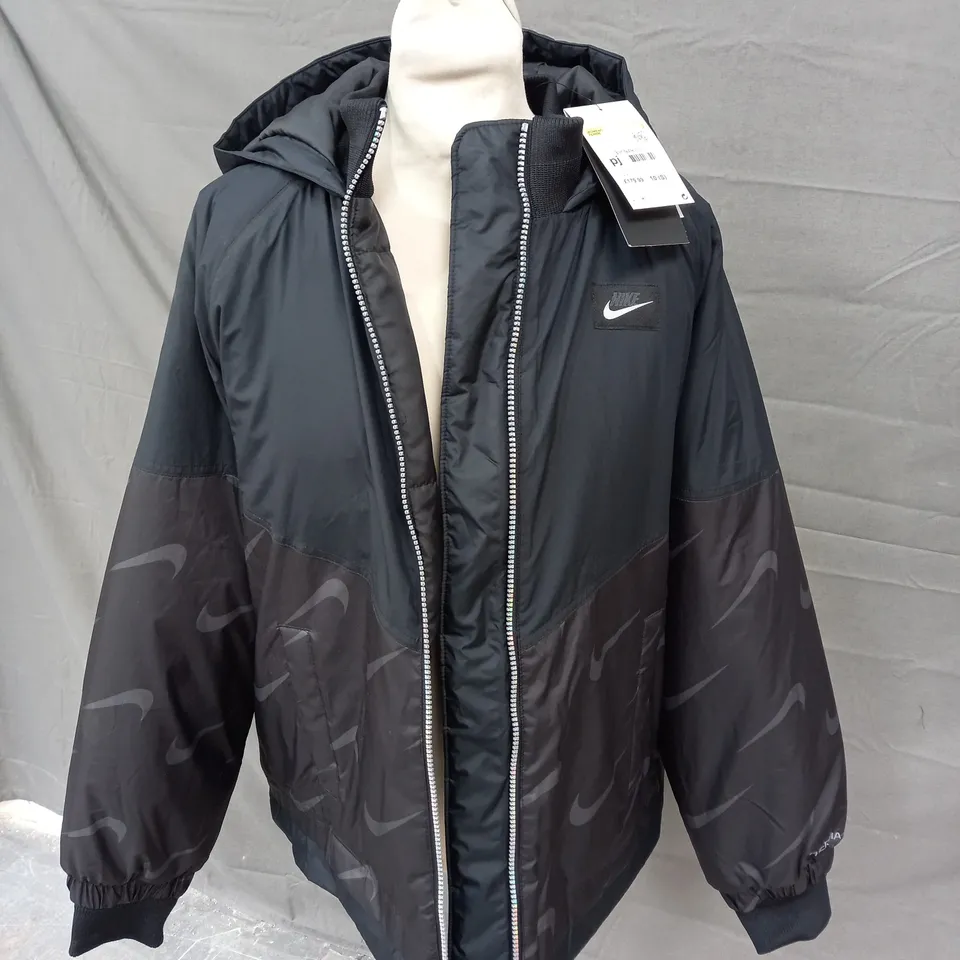 NIKE THERMA-FIT OVERSIZED FIT PUFFER JACKET WITH HOOD - SMALL