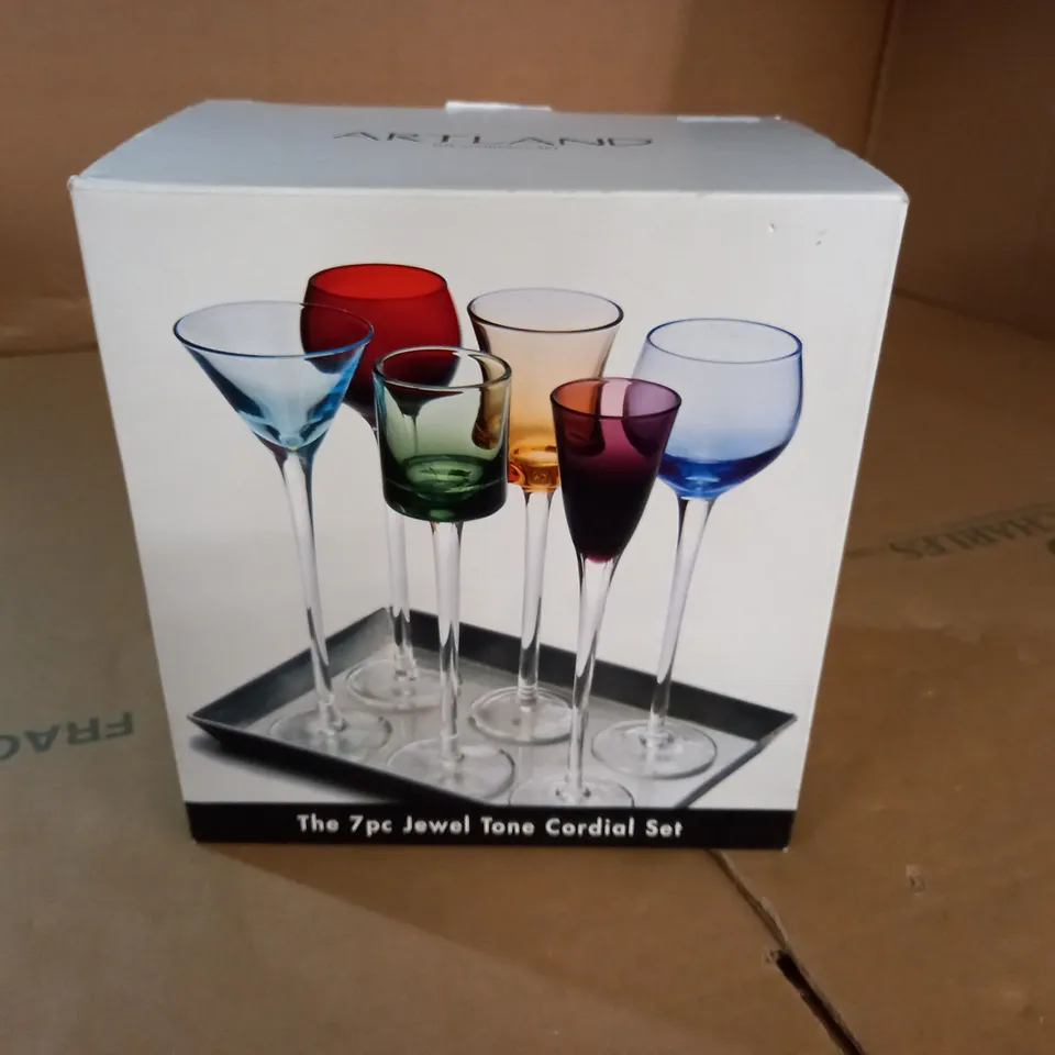 ARTLAND 7-PIECE JEWEL TONE CORDIAL SET