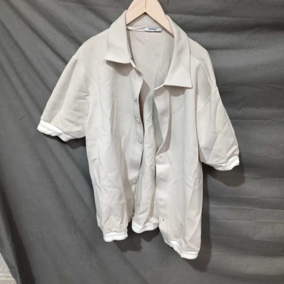 N9NE BEIGE SHORT-SLEEVE SHIRT – XL