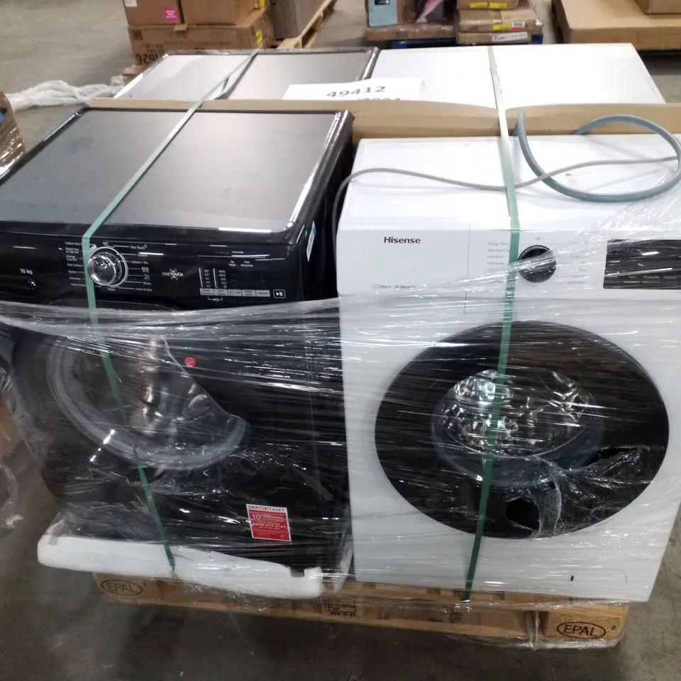 PALLET OF APPROXIMATELY 4 UNPROCESSED RAW RETURN WHITE GOODS TO INCLUDE;