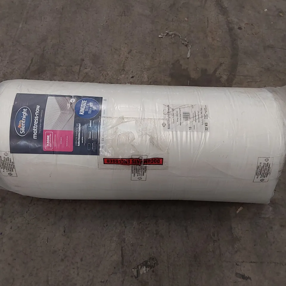 QUALITY BAGGED ROLLED SILENTNIGHT MATTRESS-NOW KING SIZE 7 ZONE MEMORY FOAM MATTRESS 