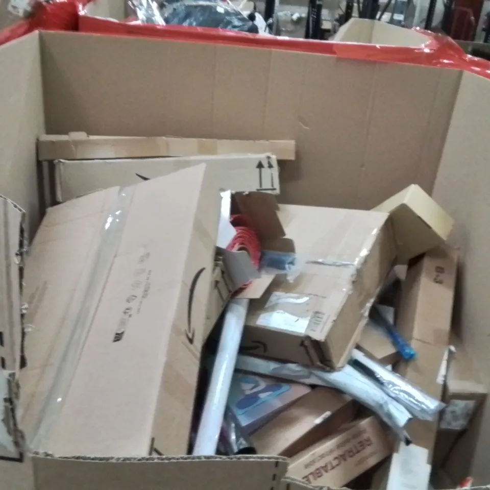 PALLET OF ASSORTED HOUSEHOLD GOODS AND PRODUCTS TO INCLUDE;AREA RUG,SKATEBOARD,BBQ