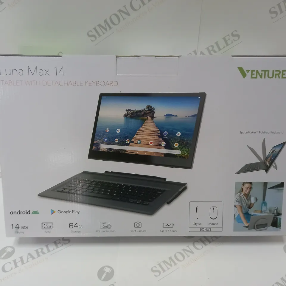 BRAND NEW BOXED VENTURER LUNA MAX 14 64GB 14" HD TABLET KEYBOARD ANDROID 10 BLUETOOTH 3GB RAM