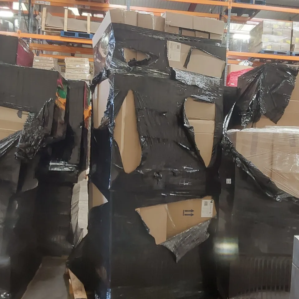 PALLET CONTAINING A LARGE QUANTITY OF BATHROOM FURNITURE PARTS INCLUDING: VANITY UNIT BASES, WC UNIT BASE ECT
