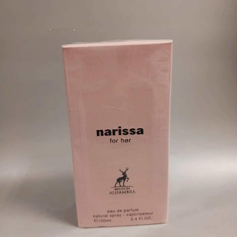 BOXED AND SEALED MAISON ALHAMBRA NARISSA FOR HER EAU DE PARFUM 100ML